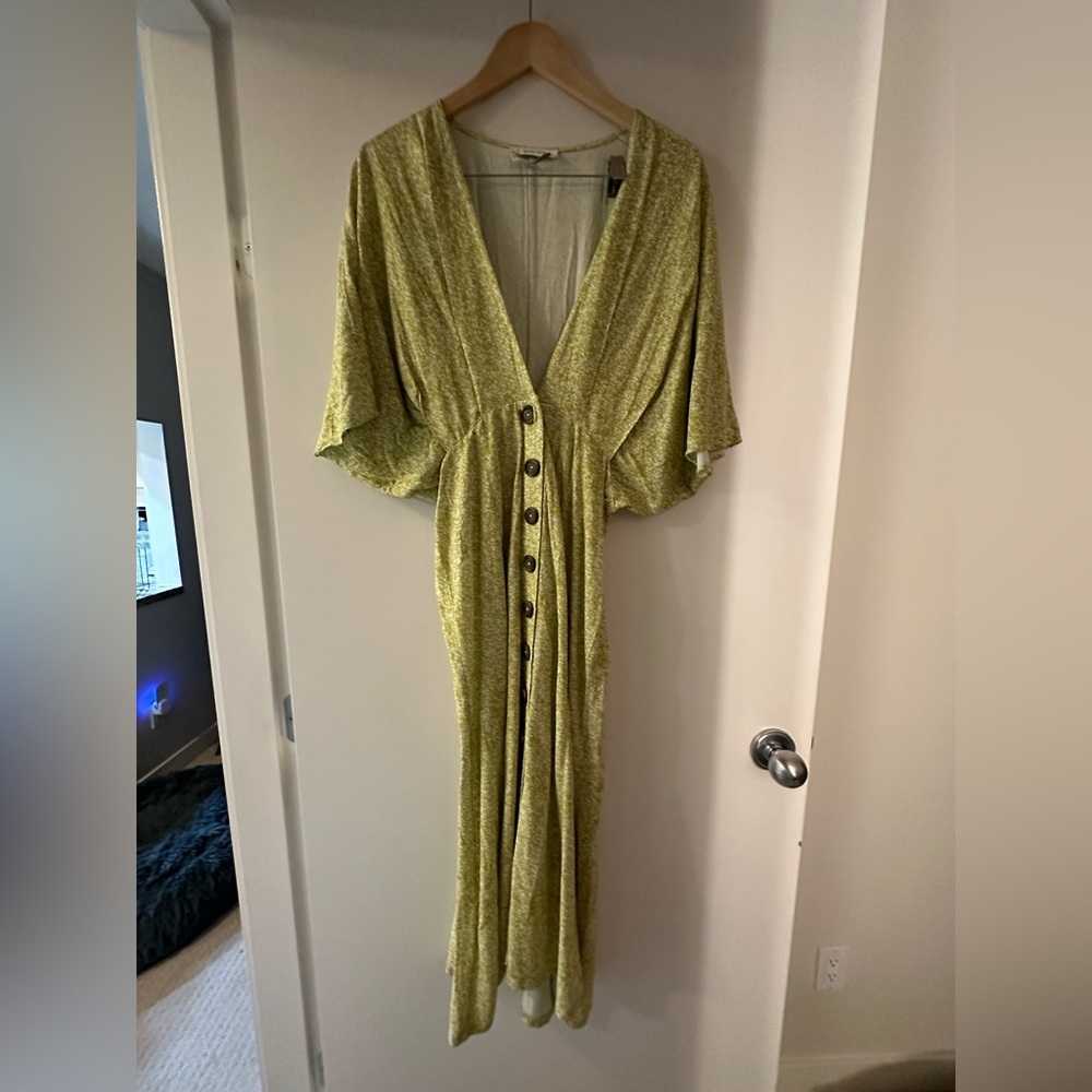 Ana Nata -Mia dress - colour celery foxglove - Picture 4 of 6